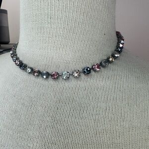 Sabika Spring 13 choker pink black clear stones